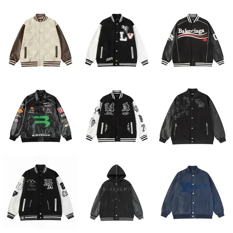 LOUIS VUITTON Signature Patch Varsity LV Jacket Balenciaga Jacket（+40 Color）  